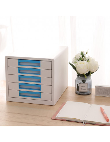CABINET 5 SERTARE ALB/BLEU DELI,DLEZ01033