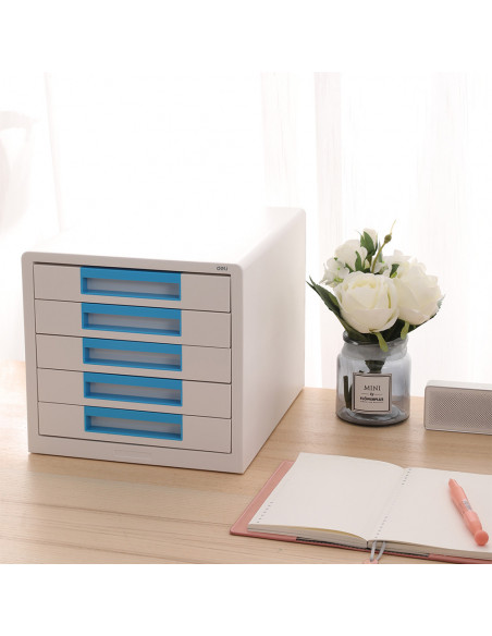 CABINET 5 SERTARE ALB/BLEU DELI,DLEZ01033