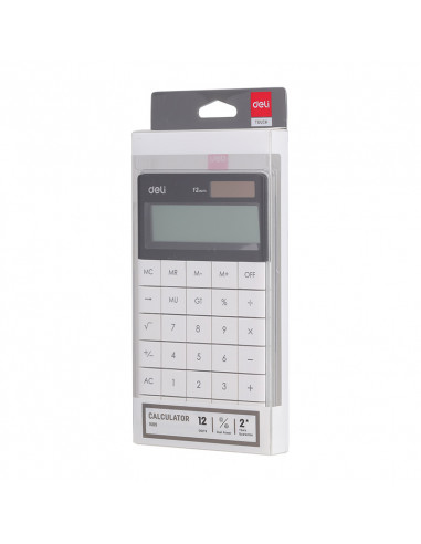 CALCULATOR BIROU 12DIG MODERN ALB DELI,DLE1589W+++