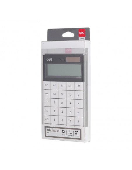 CALCULATOR BIROU 12DIG MODERN ALB DELI,DLE1589W+++