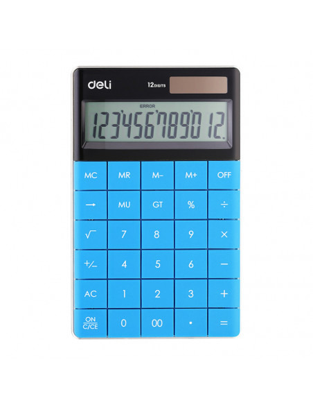 CALCULATOR BIROU 12DIG MODERN ALBASTRU DELI,DLE1589B+++