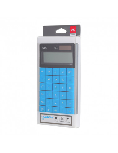 CALCULATOR BIROU 12DIG MODERN ALBASTRU DELI,DLE1589B+++