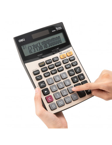 CALCULATOR BIROU 14DIG METAL 39264 DELI,DLE39264+++