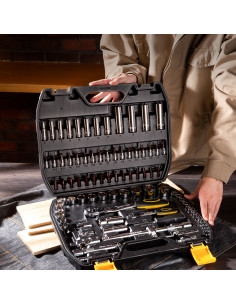 TRUSA CHEI TUBULARE CU CLICHET + BITI 58 PIESE DELI,DL1058T 2