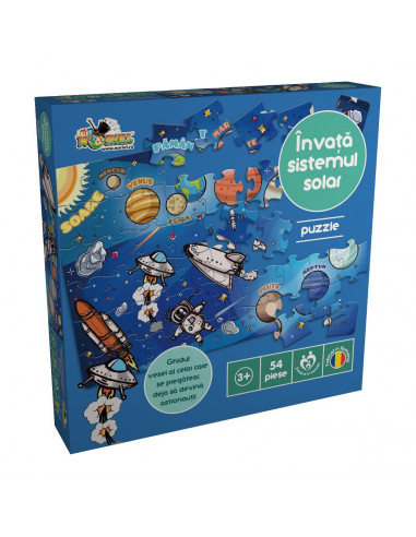 Invata Sistemul Solar, Puzzle Noriel, 54 Piese,Uniq3942