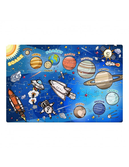 Invata Sistemul Solar, Puzzle Noriel, 54 Piese,Uniq3942