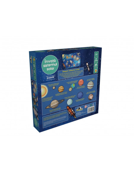 Invata Sistemul Solar, Puzzle Noriel, 54 Piese,Uniq3942