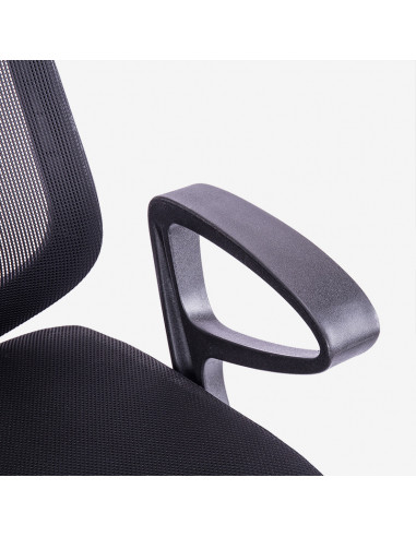 SCAUN BIROU SPATAR SI TETIERA MESH, SIST ROTI METAL 4905