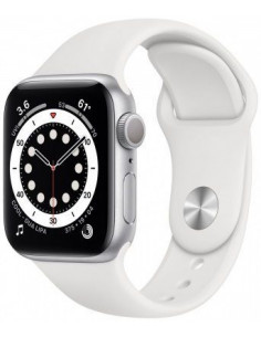 Ceas Smartwatch Apple S6 GPS + Cellular Regular, 44mm, White Sport Band
