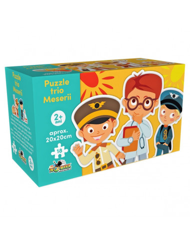 Meserii, Puzzle Trio Noriel, 12 Piese,Uniq2396