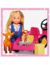 Set Simba Papusa Evi Love 12 cm, tractor cu remorca si