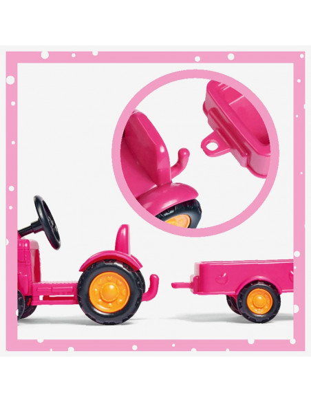 Set Simba Papusa Evi Love 12 cm, tractor cu remorca si