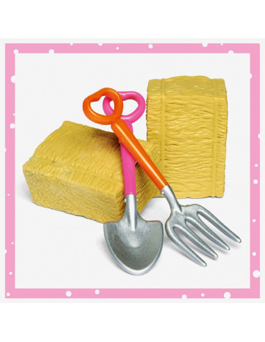Set Simba Papusa Evi Love 12 cm, tractor cu remorca si