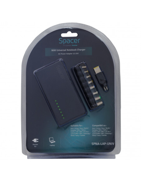 ALIMENTATOR Notebook Universal AC-DC, SPACER, 96W - compatibil