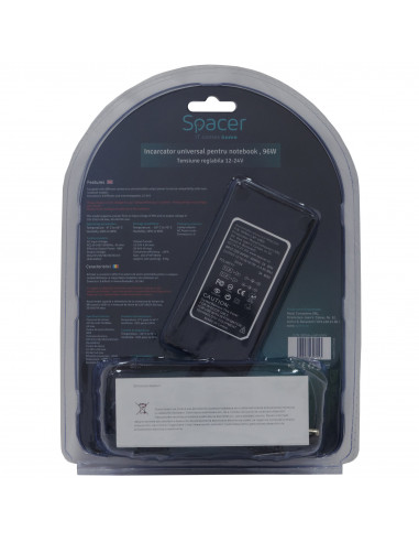 ALIMENTATOR Notebook Universal AC-DC, SPACER, 96W - compatibil