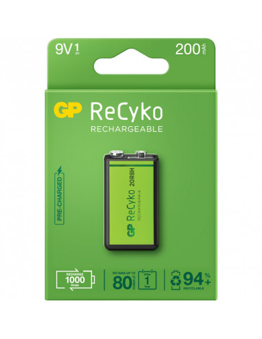 Acumulatori GP Batteries, ReCyco 200mAh 9V NiMH, paper box 1