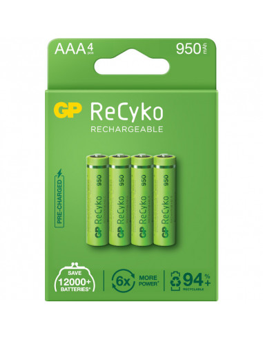 Acumulatori GP Batteries, ReCyko 1000mAh AAA (LR03) 1.2V NiMH
