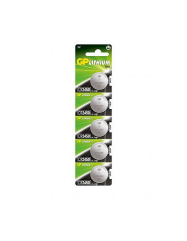 Baterie GP Batteries, butoni (CR2450) 3V lithium, blister 5