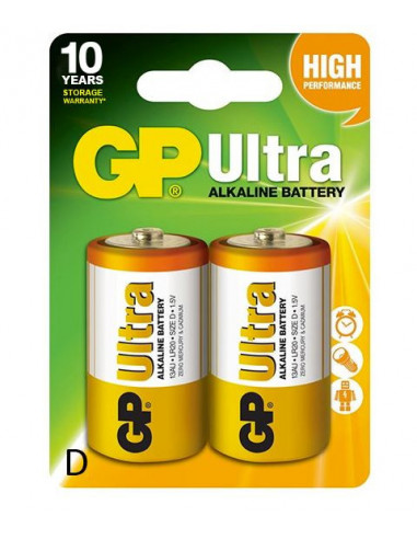 Baterie GP Batteries, Ultra Alcalina D (LR20) 1.5V alcalina