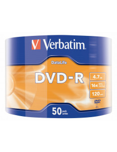 DVD-R VERBATIM 4.7GB, 120min, viteza 16x, 50 buc, Single Layer