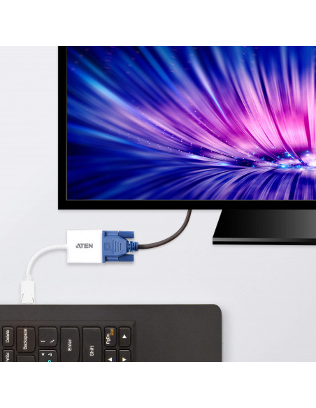 CABLU video ATEN, cablu or adaptor video, DisplayPort (T) la