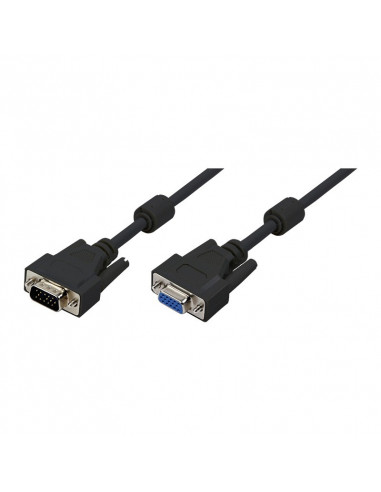 CABLU video LOGILINK, adaptor VGA (T) la VGA (M), 5m, dublu
