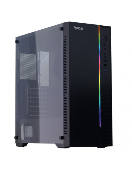 CARCASA SPACER - gaming, Middle Tower, ATX, "STRIKE", fara