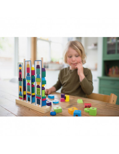 Joc de stivuire Turnuri din margele logice, BS Toys,GA370