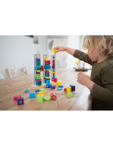 Joc de stivuire Turnuri din margele logice, BS Toys,GA370