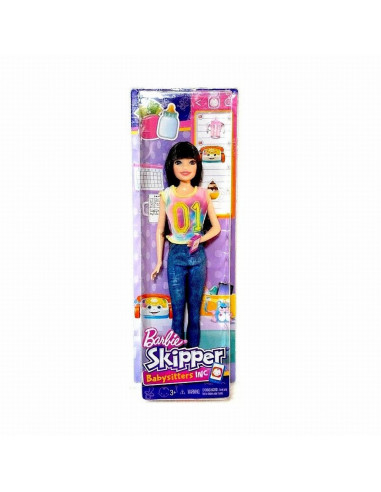 Papusa Barbie Gama Family Bona In Bluejeans,MTFHY89_FHY93