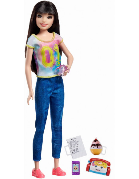 Papusa Barbie Gama Family Bona In Bluejeans,MTFHY89_FHY93