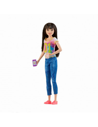 Papusa Barbie Gama Family Bona In Bluejeans,MTFHY89_FHY93