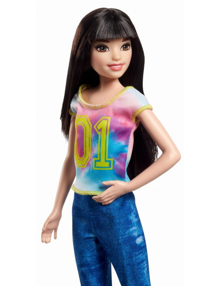Papusa Barbie Gama Family Bona In Bluejeans,MTFHY89_FHY93
