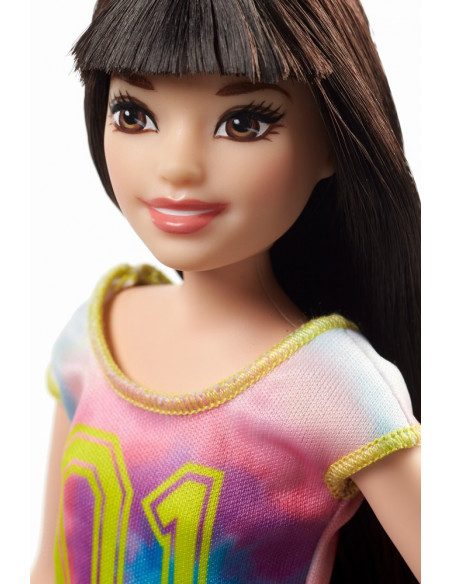 Papusa Barbie Gama Family Bona In Bluejeans,MTFHY89_FHY93