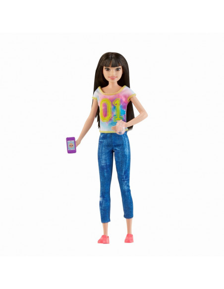 Papusa Barbie Gama Family Bona In Bluejeans,MTFHY89_FHY93