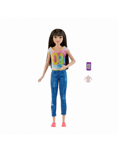 Papusa Barbie Gama Family Bona In Bluejeans,MTFHY89_FHY93