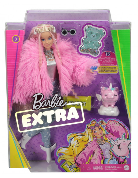 Papusa Barbie Extra Style Fluffy Pinky,MTGRN28