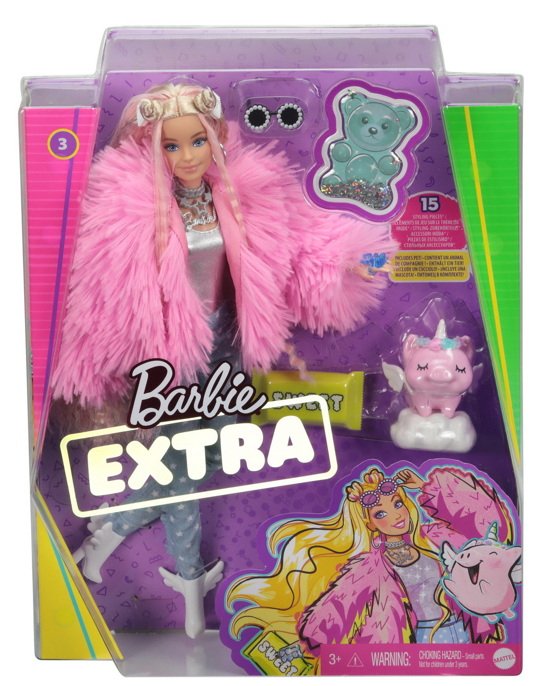 detection Talk communication Papusa Barbie Extra Style Fluffy Pinky - www.roua.ro