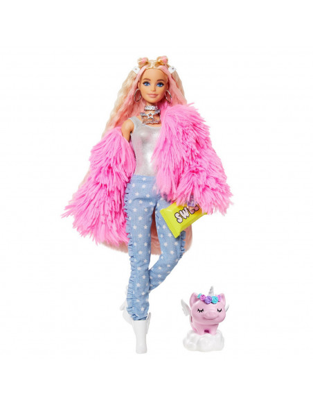 Papusa Barbie Extra Style Fluffy Pinky,MTGRN28