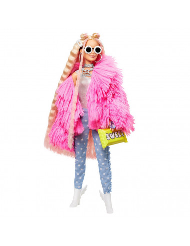 Papusa Barbie Extra Style Fluffy Pinky,MTGRN28