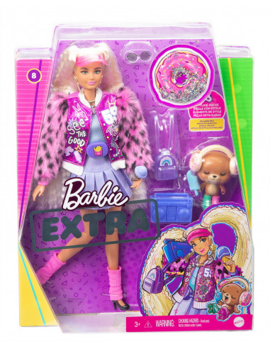 Papusa Barbie Extra Style Blonda Cu Codite,MTGYJ77