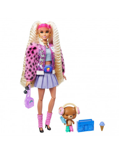Papusa Barbie Extra Style Blonda Cu Codite,MTGYJ77