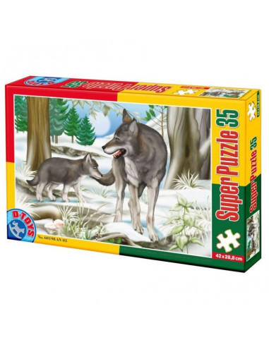 Super Puzzle D-Toys, Animale Salbatice Model 1, 35
