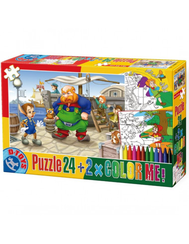 Basme, Puzzle D-Toys Color Me Model 5, 24 Piese,Uniq50380-5