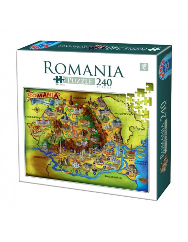 Tara Turismului Romania, Puzzle D-Toys, 240 Piese,Uniq74225