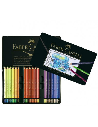 FC117524,Creioane colorate Faber-Castell Acuarela A.Durer, 24 culori, cutie metal