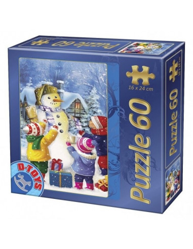 Puzzle Mini Craciun D-Toys, Model 5, 60 Piese,Uniq60709-7