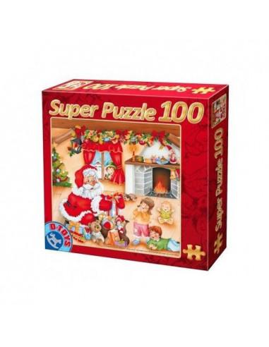 Super Puzzle Craciun D-Toys, Model 1, 100 Piese,Uniq67333-1