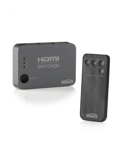 Switch HDMI Marmitek Connect 310 UHD 2.0, cu telecomanda si IR