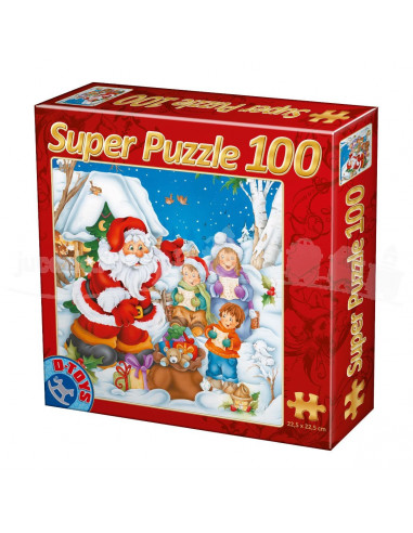 Super Puzzle Craciun D-Toys, Model 2, 100 Piese,Uniq67333-2